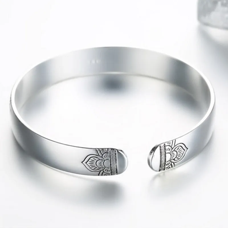 925 sterling silver Lotus leaf black bracelet