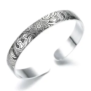 925 sterling silver Lotus leaf black bracelet