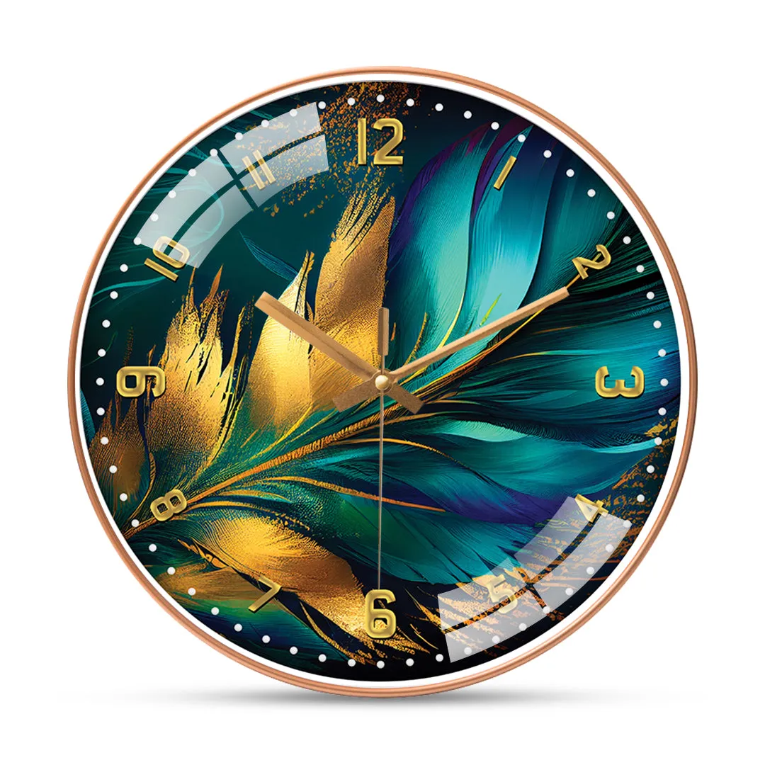 Abstract feather Krishna wall clock