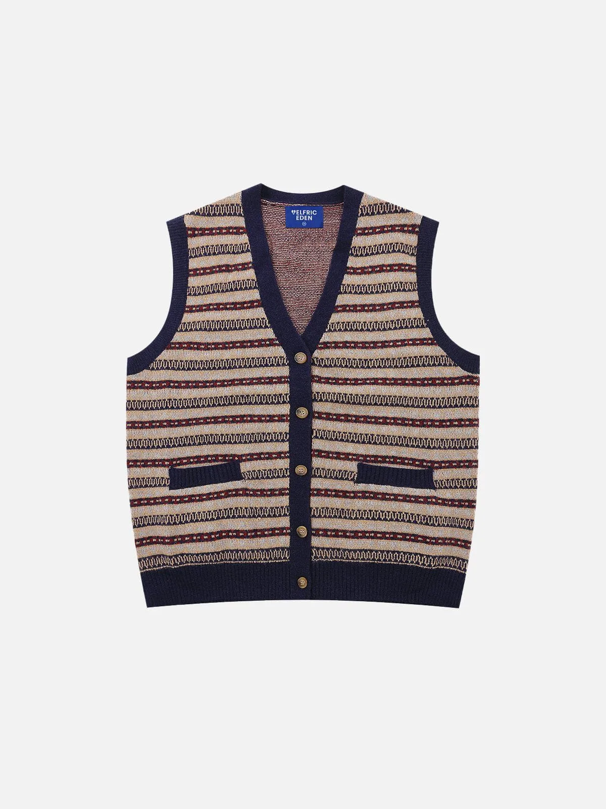 Aelfric Eden Vintage Stripe Button Sweater Vest