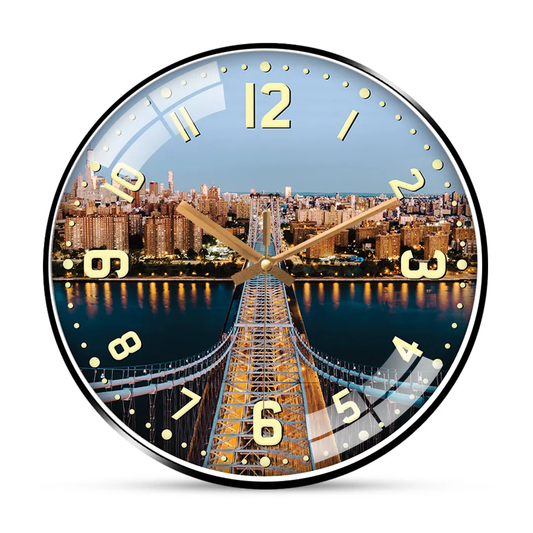 Aerial view newyork wall clock