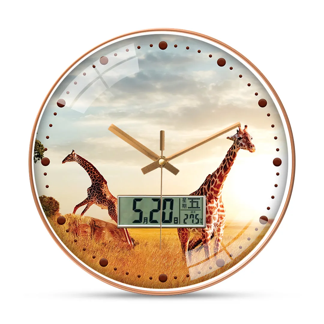 African giraffe wall clock