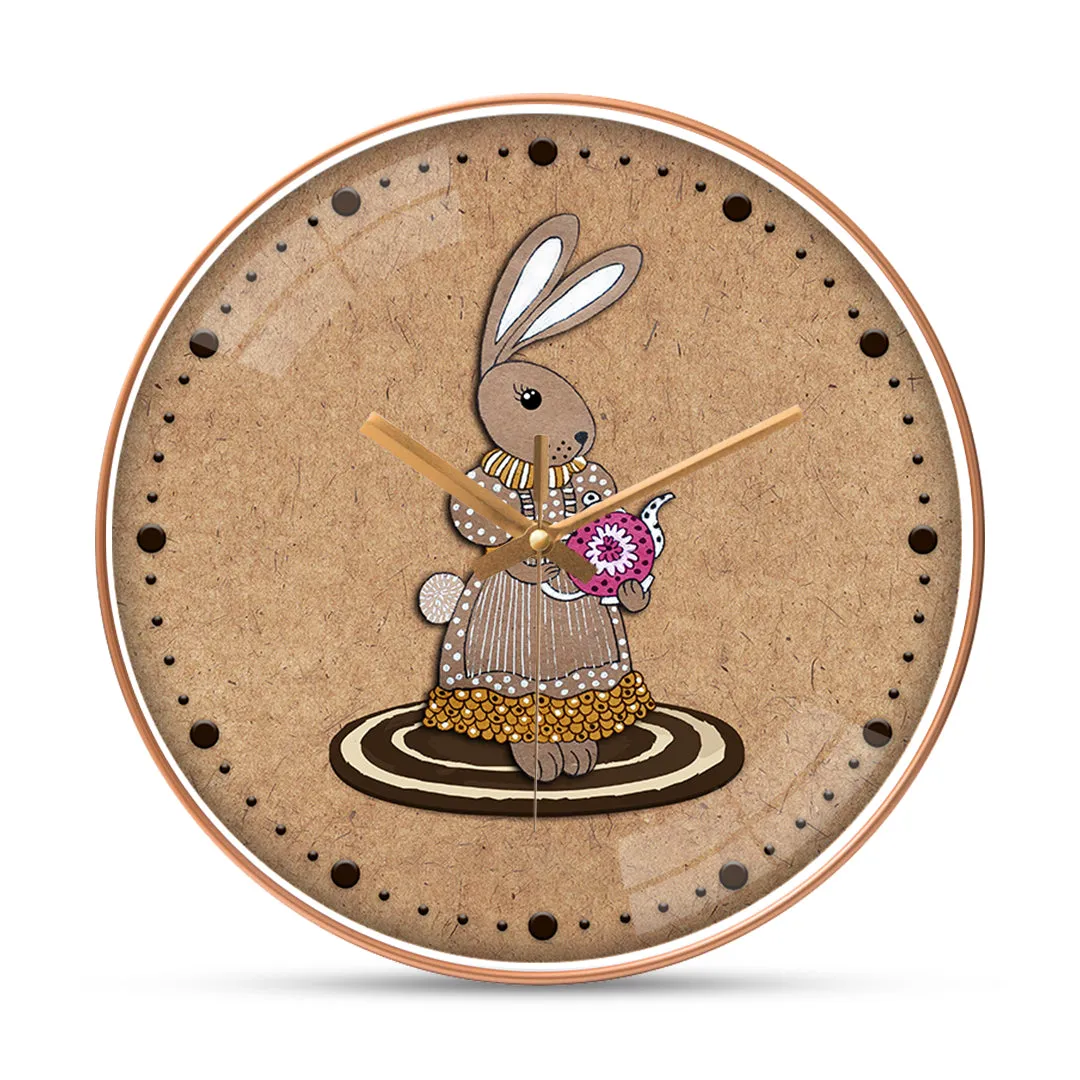 Amazing rabbit art wall clock