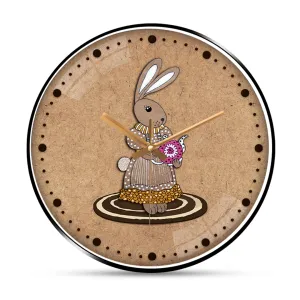 Amazing rabbit art wall clock