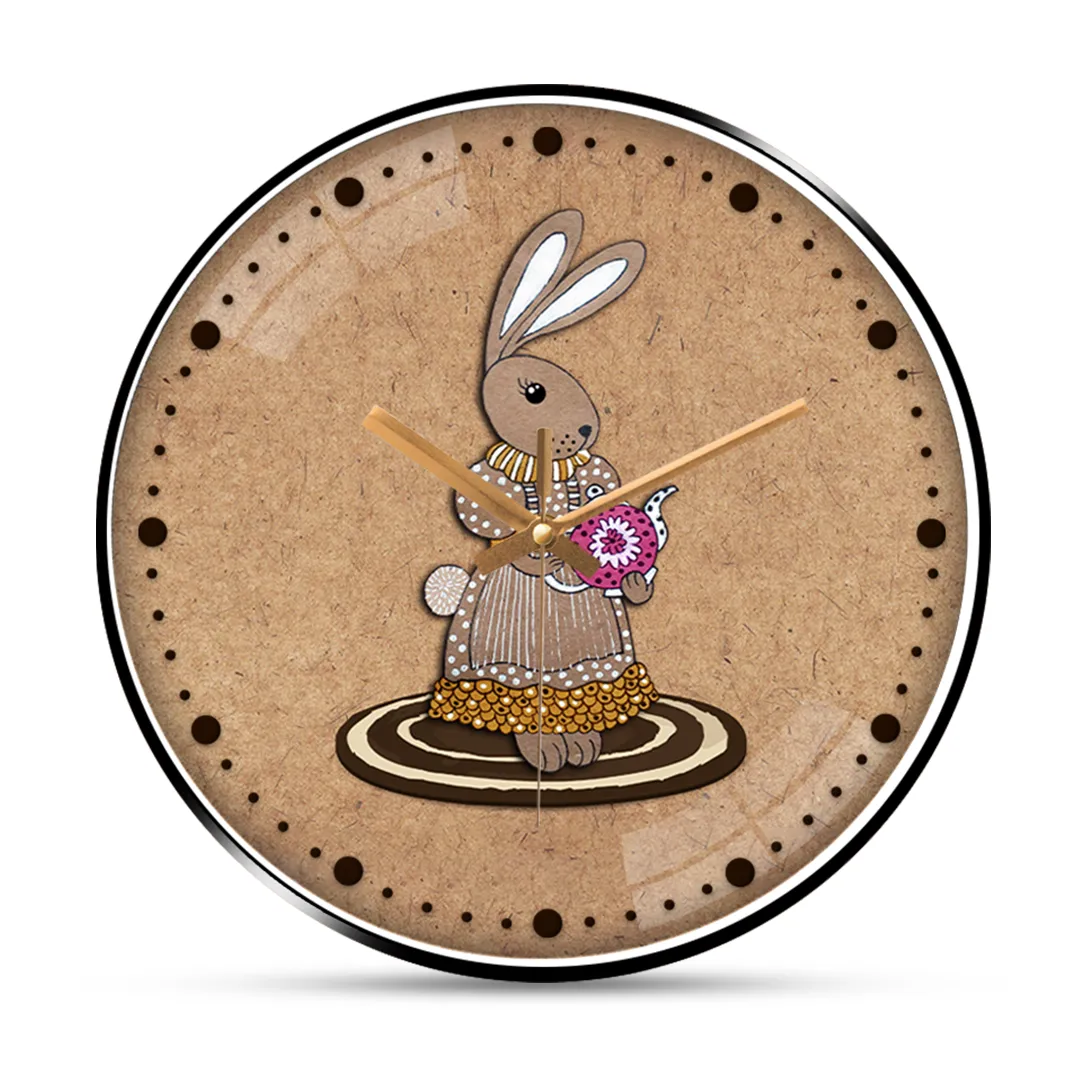 Amazing rabbit art wall clock