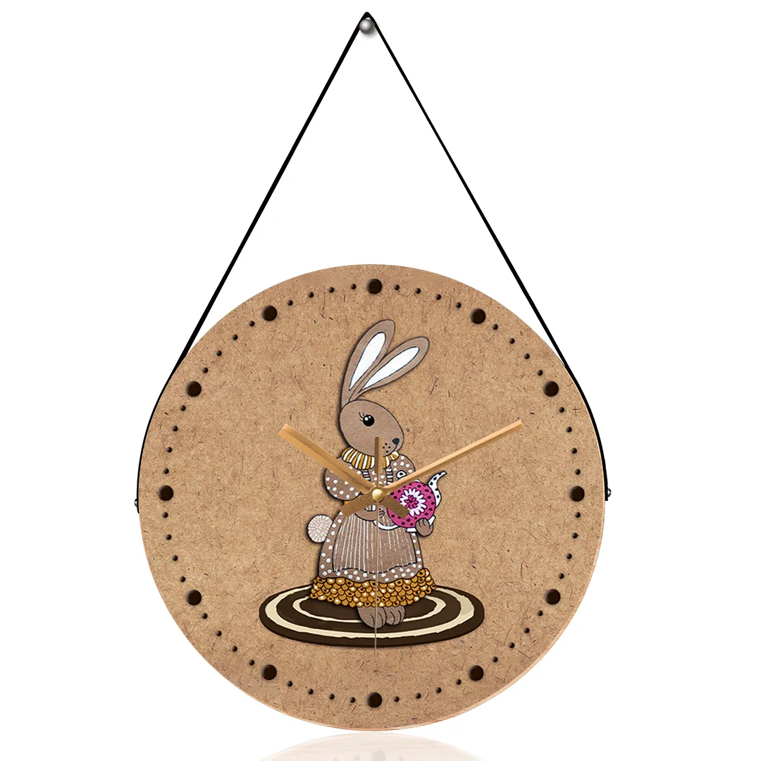 Amazing rabbit art wall clock