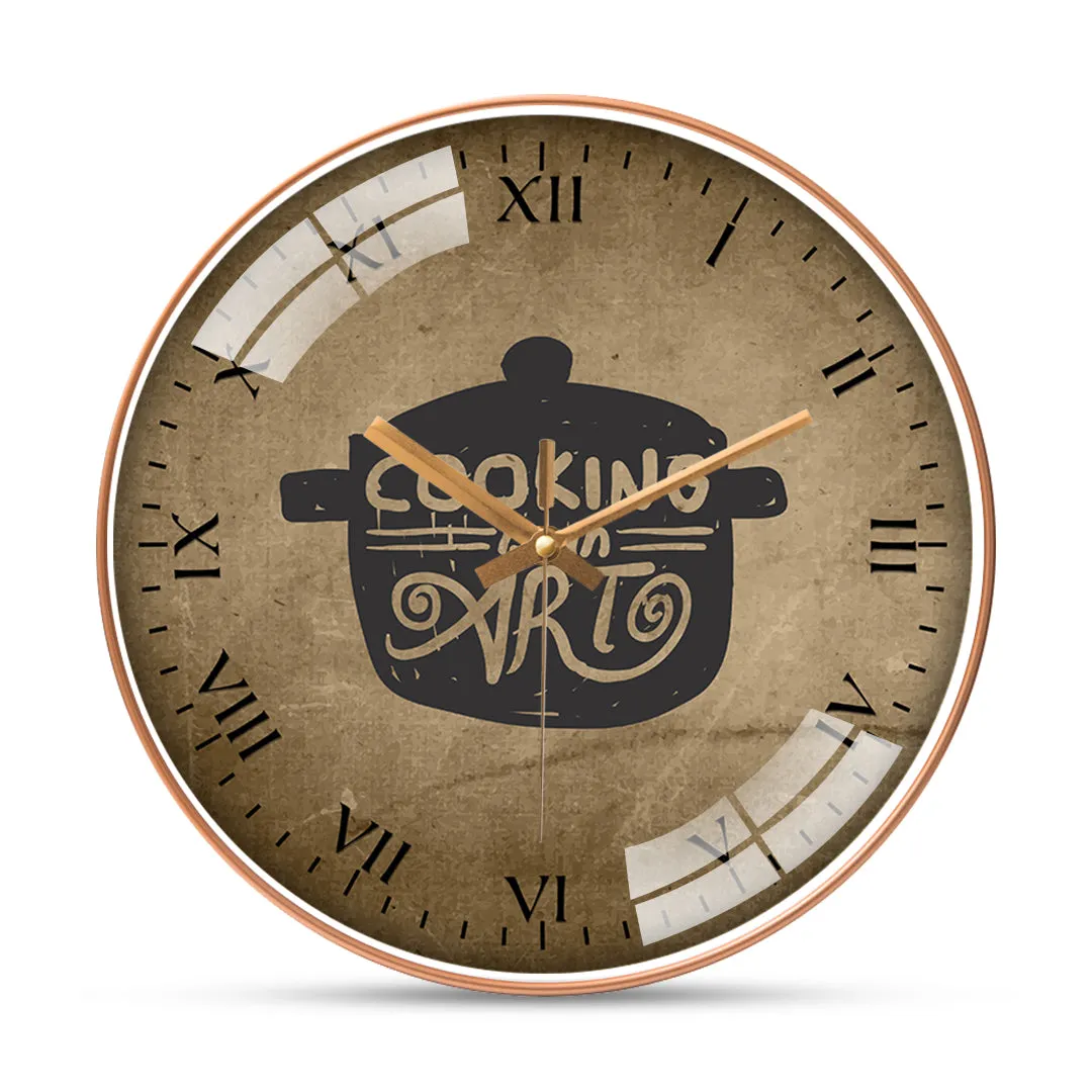 Art kitchen quote wall clock