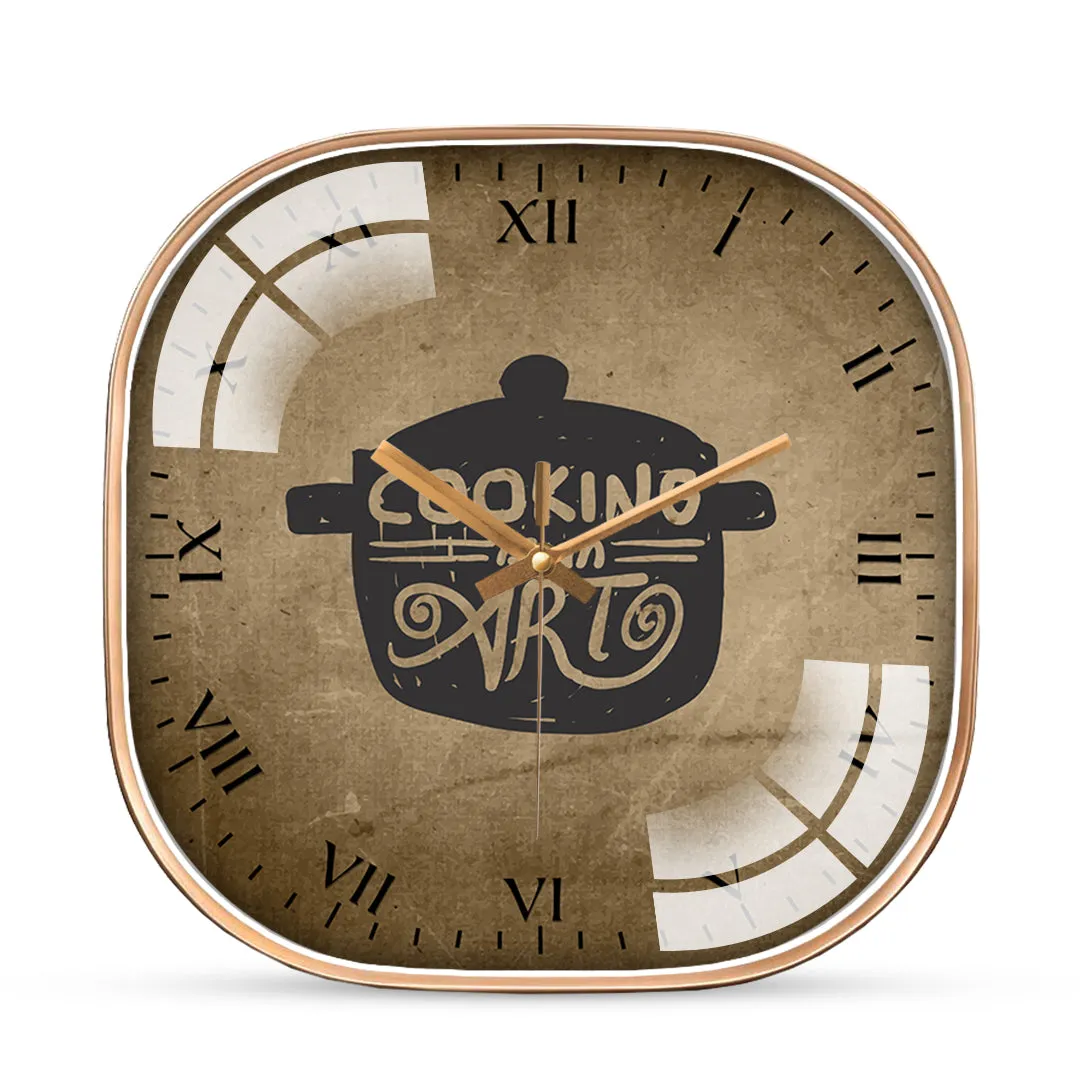 Art kitchen quote wall clock