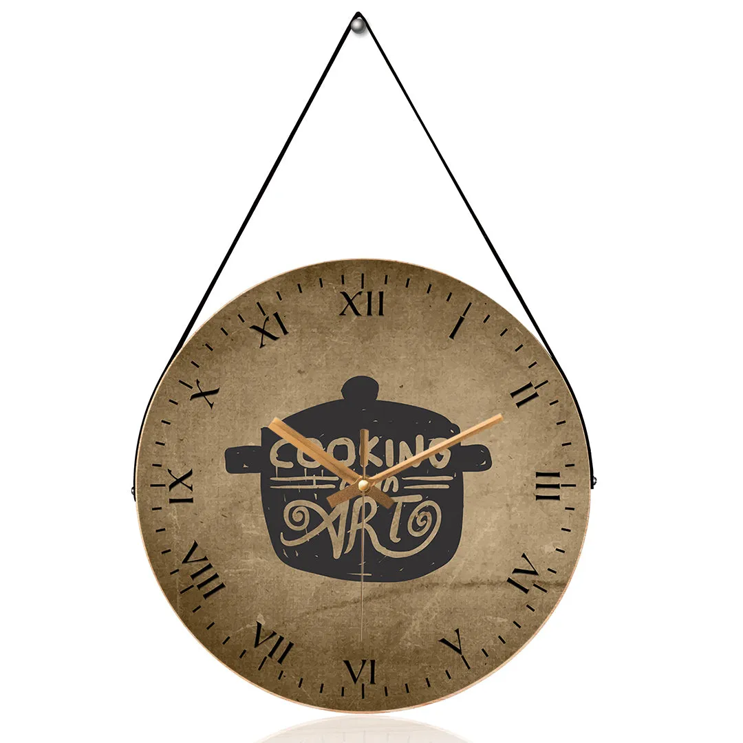 Art kitchen quote wall clock