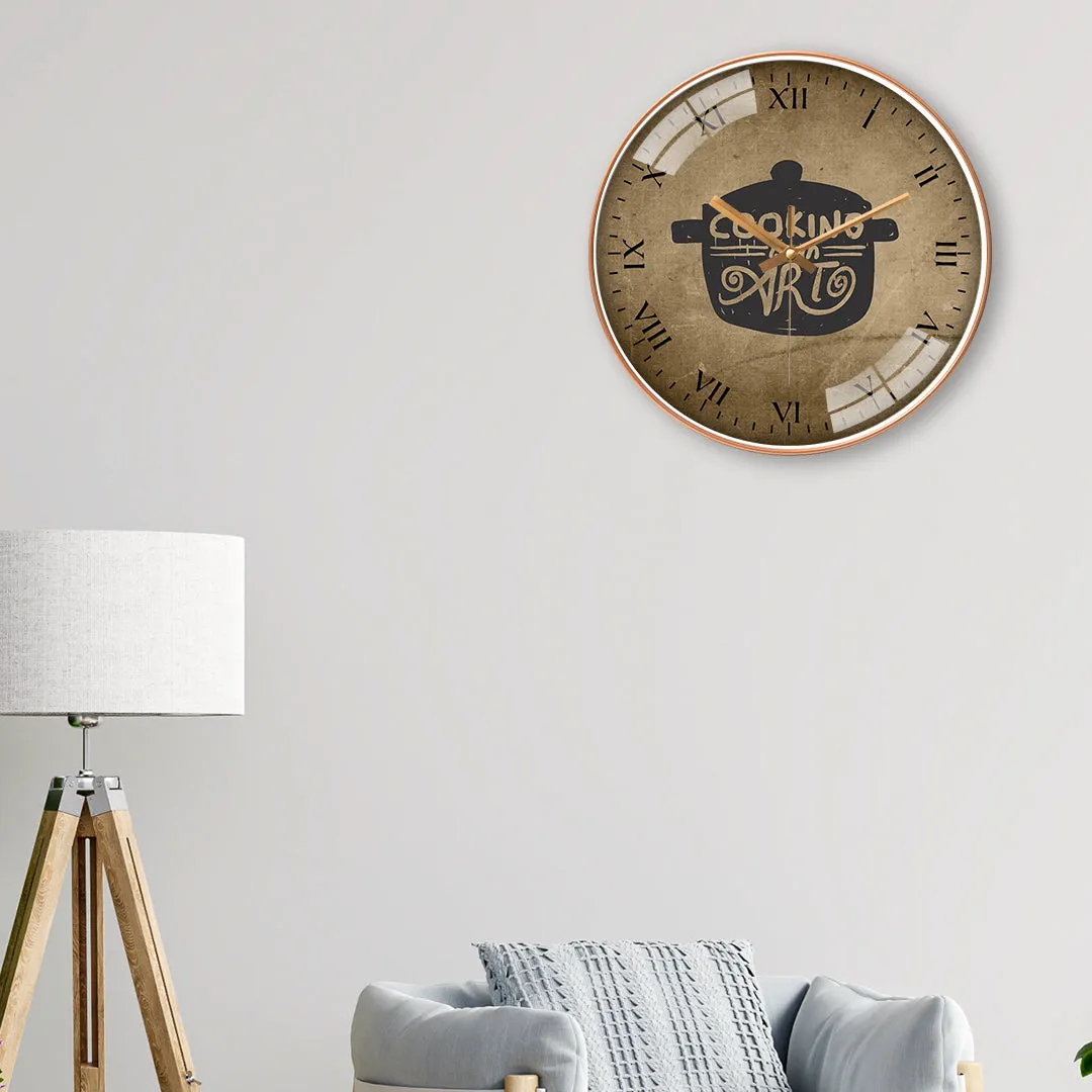 Art kitchen quote wall clock