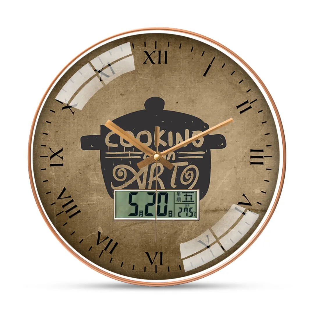 Art kitchen quote wall clock