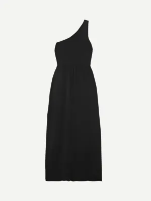 Asymmetric Knit Dress In Black