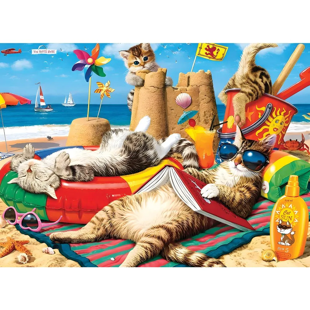 Beach Cats 1000 Piece Puzzle