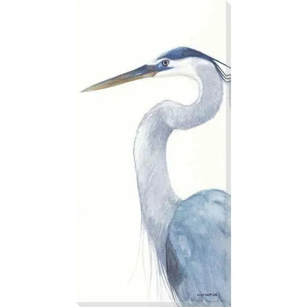 Blue Heron Coastal Canvas Art UV Resistant Canvas Indoor Outdoor