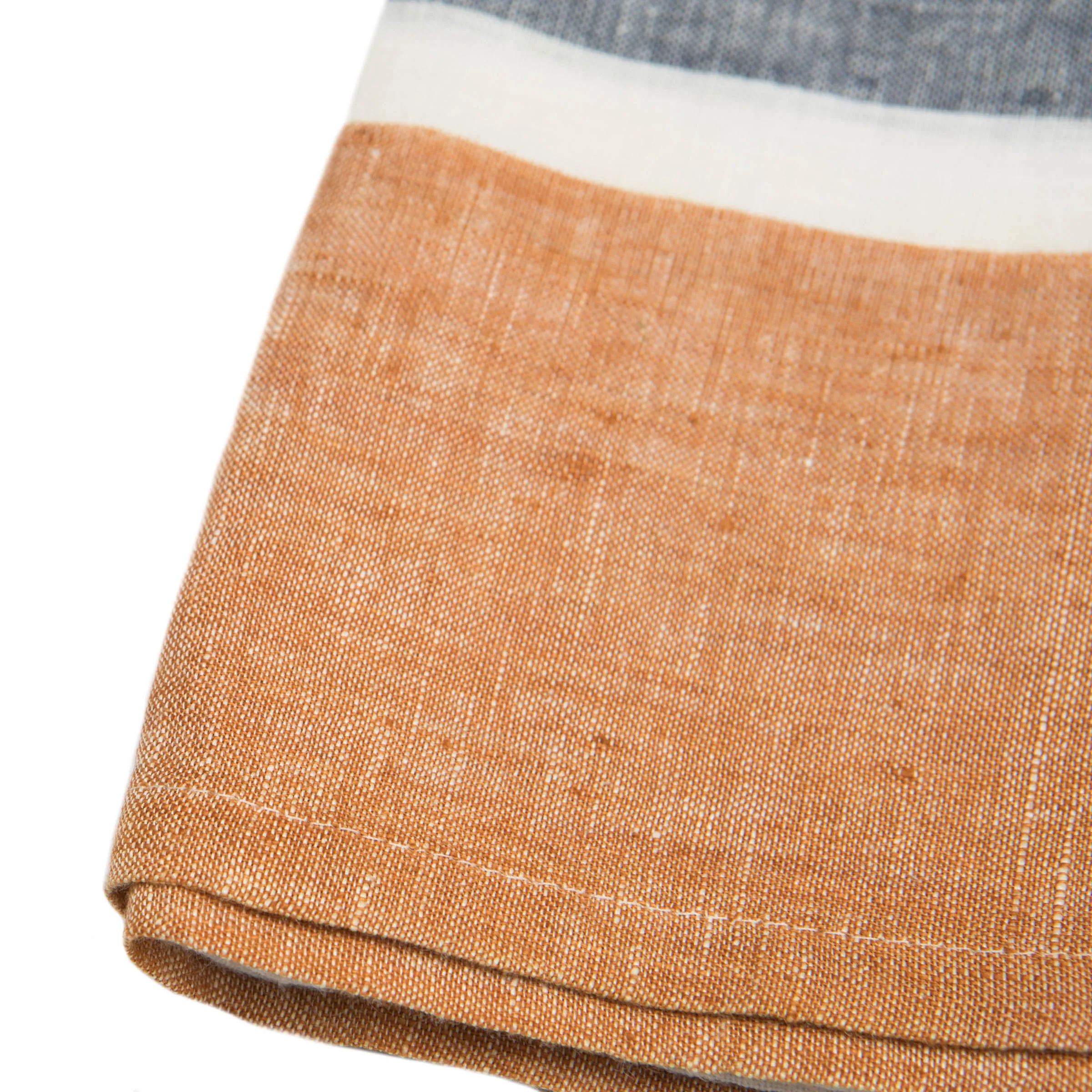 Bold Stripe Linen Rust Kitchen Towels - Set of 2