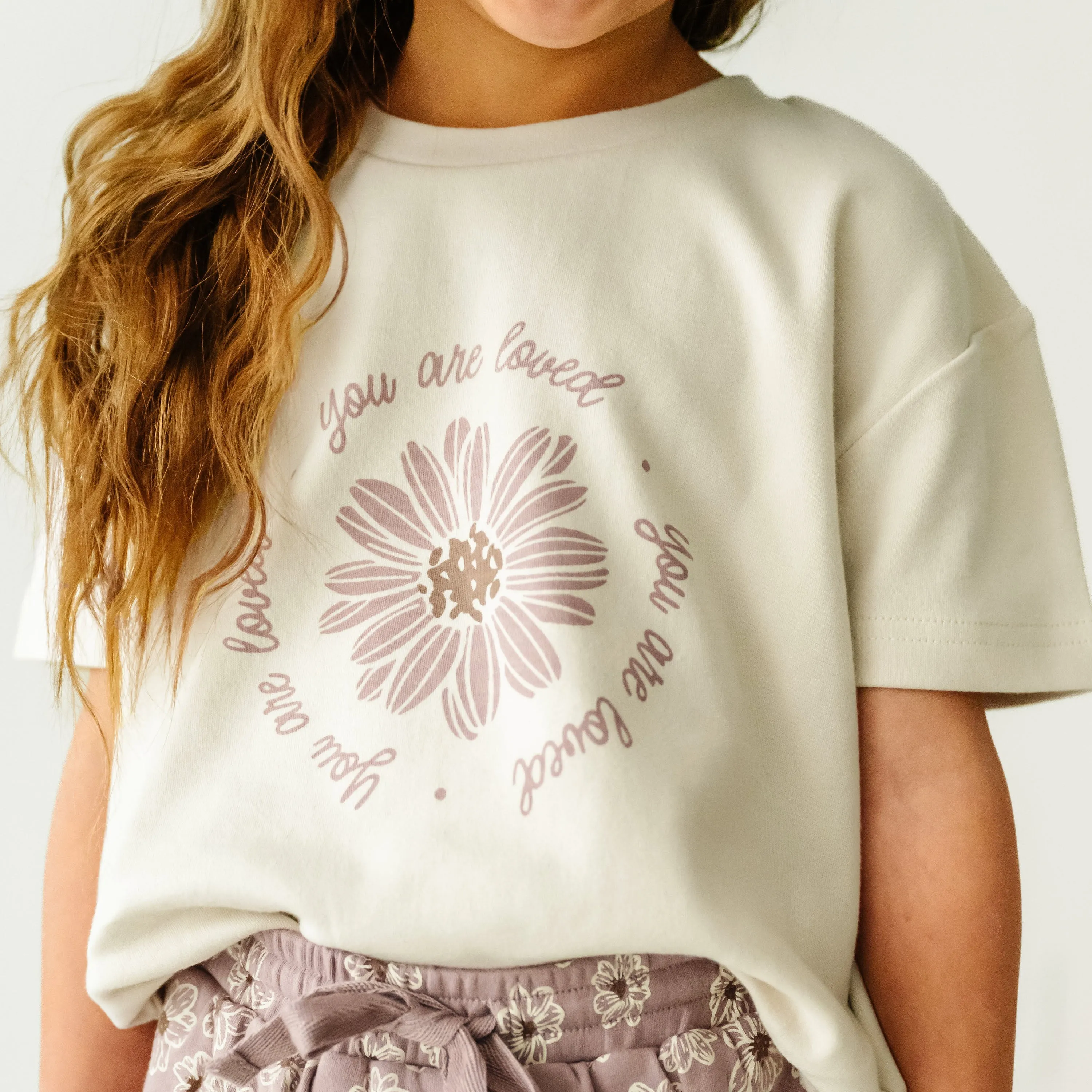 Boxy Tee And Skirt Set - Daisies