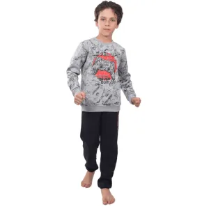 Boys' Winter Pajama Set Printed Sweatshirt & Pant