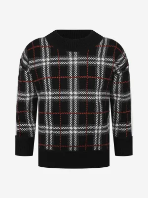 Burberry Boys Check Wool Sweater