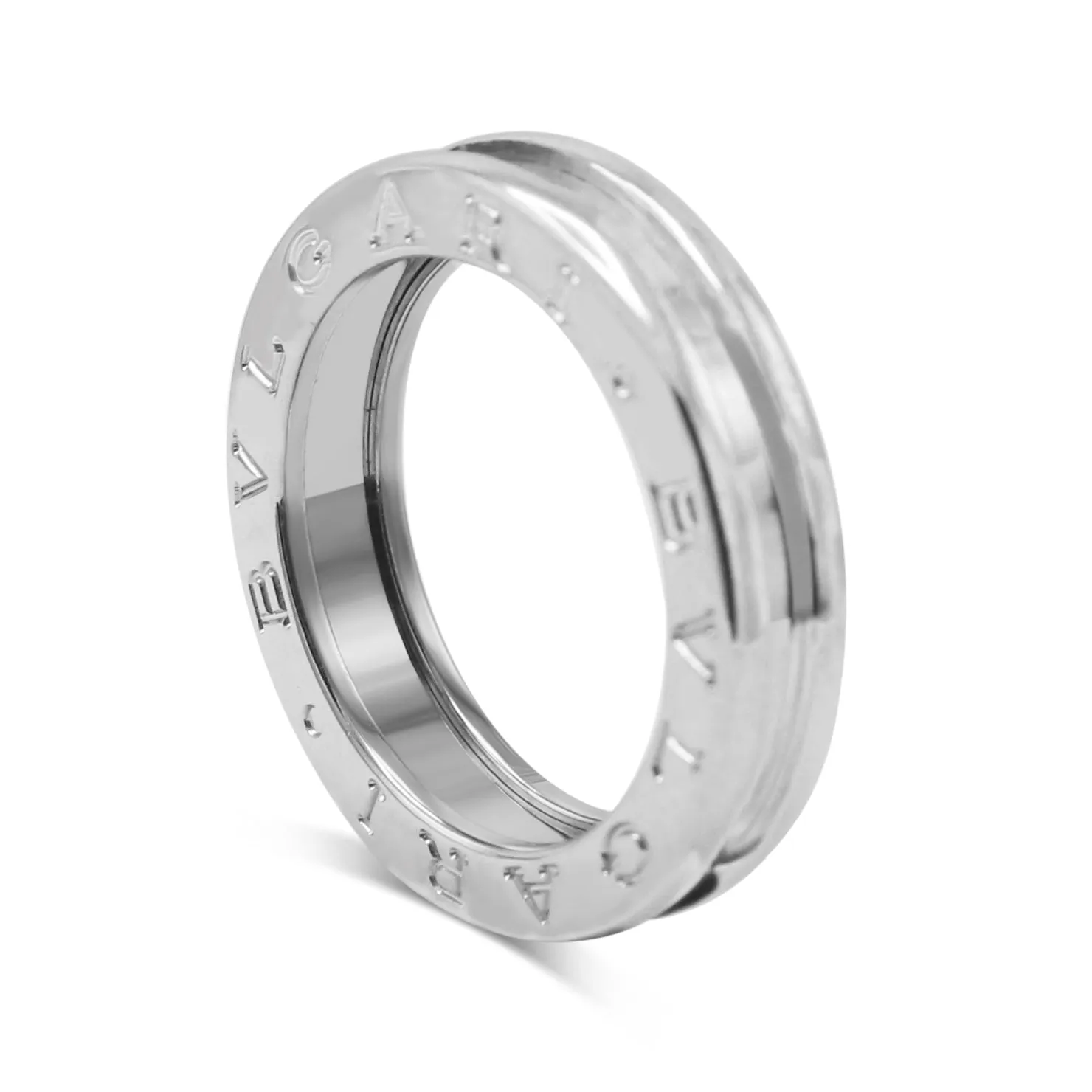 Bvlgari B.zero1 one-band ring in 18ct White Gold. Size 52