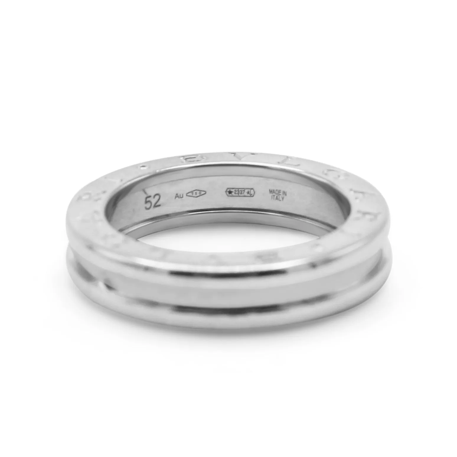 Bvlgari B.zero1 one-band ring in 18ct White Gold. Size 52