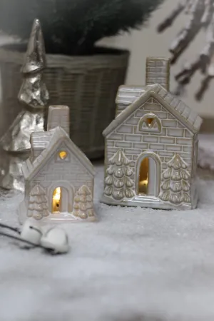 Ceramic LED Christmas House