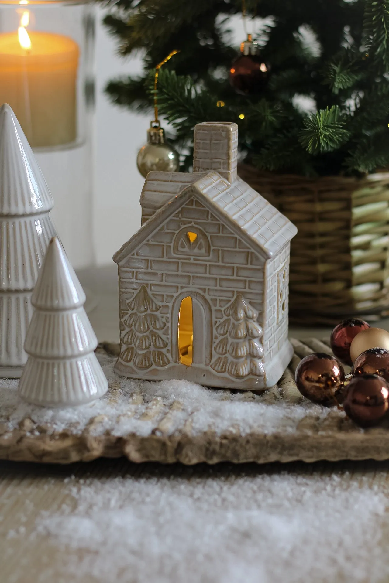 Ceramic LED Christmas House