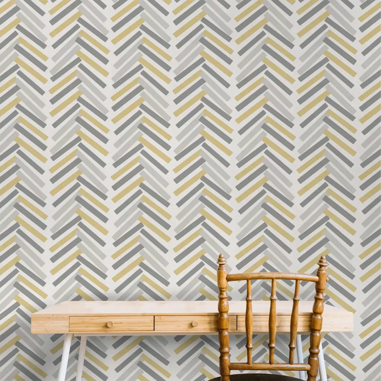 Chevron Abstract and Geometric Theme Modern Wallpaper for Walls