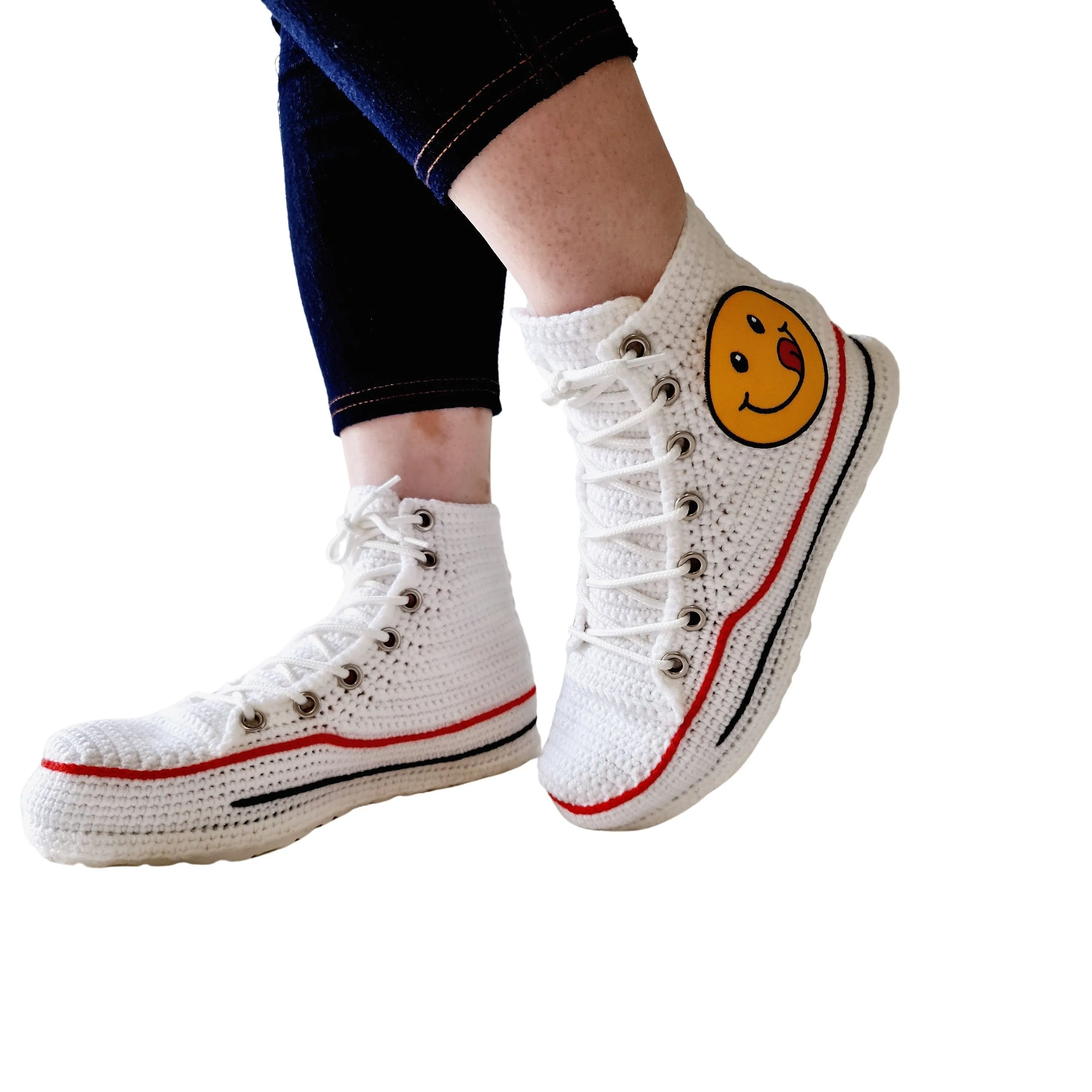 Classic Converse Shoes Emoji Casual Sneakers Custom Slippers Cotton Plush Soft