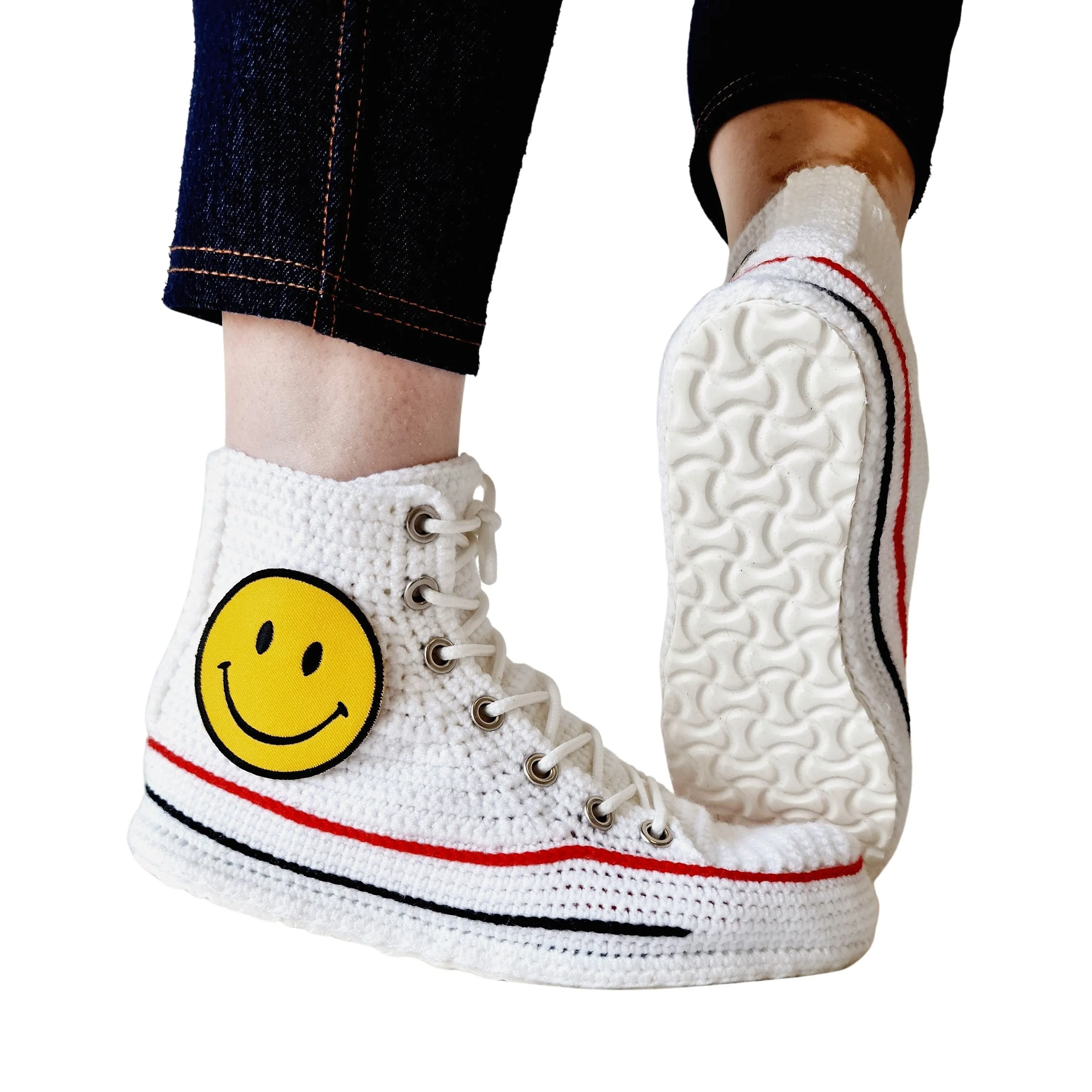 Classic Converse Shoes Emoji Casual Sneakers Custom Slippers Cotton Plush Soft