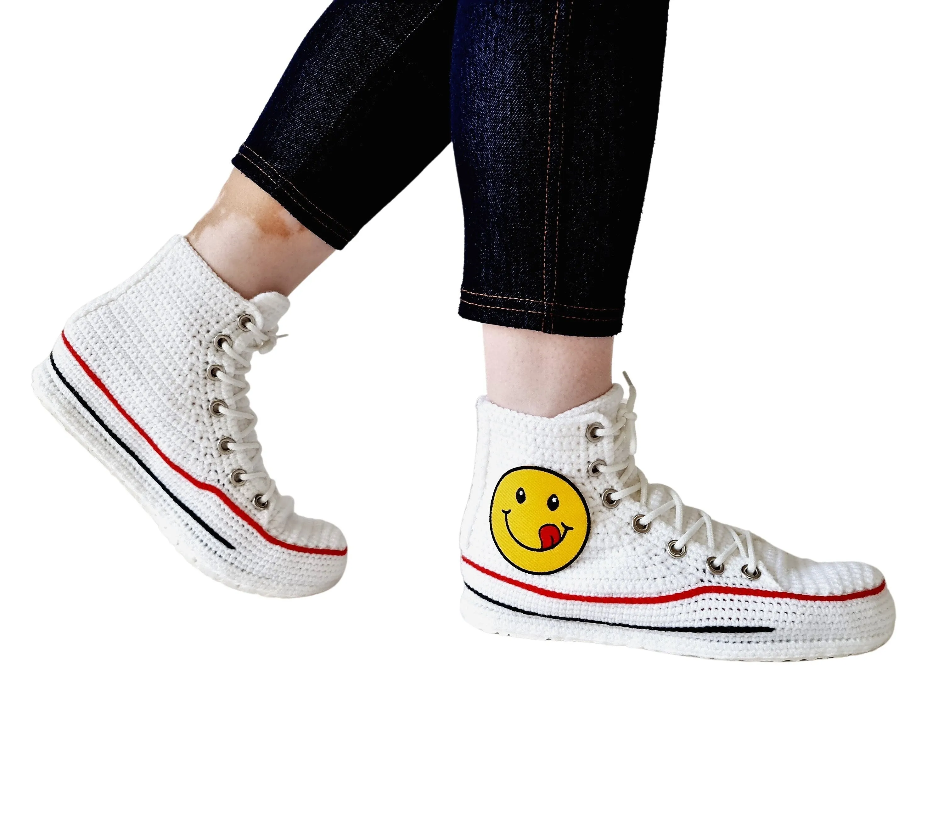 Classic Converse Shoes Emoji Casual Sneakers Custom Slippers Cotton Plush Soft