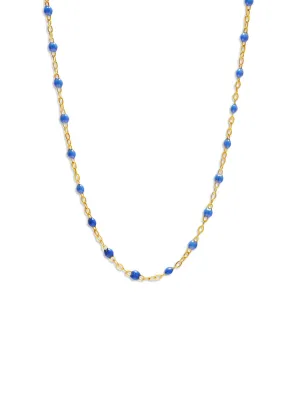 Classic Gigi Bleuet Resin Yellow Gold Necklace