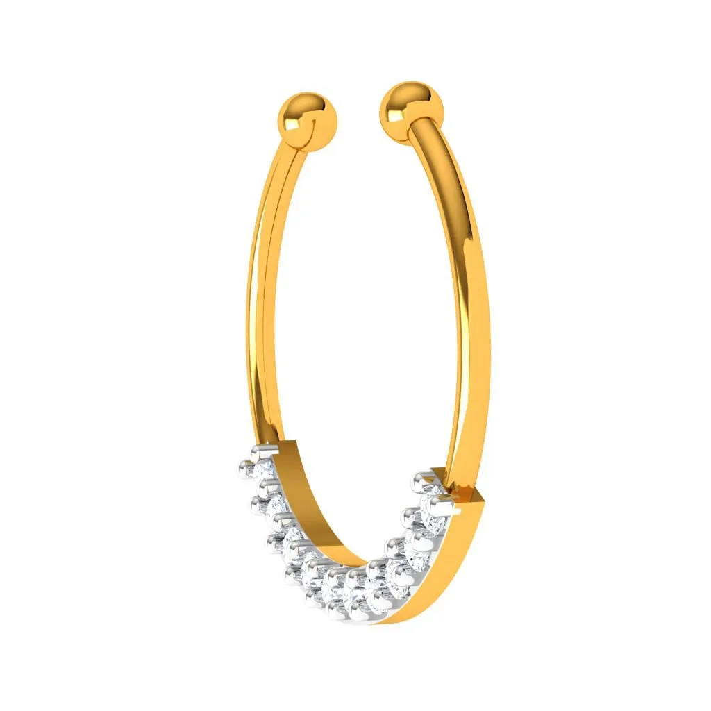 Classic Timeless Gold Diamond Nose Ring