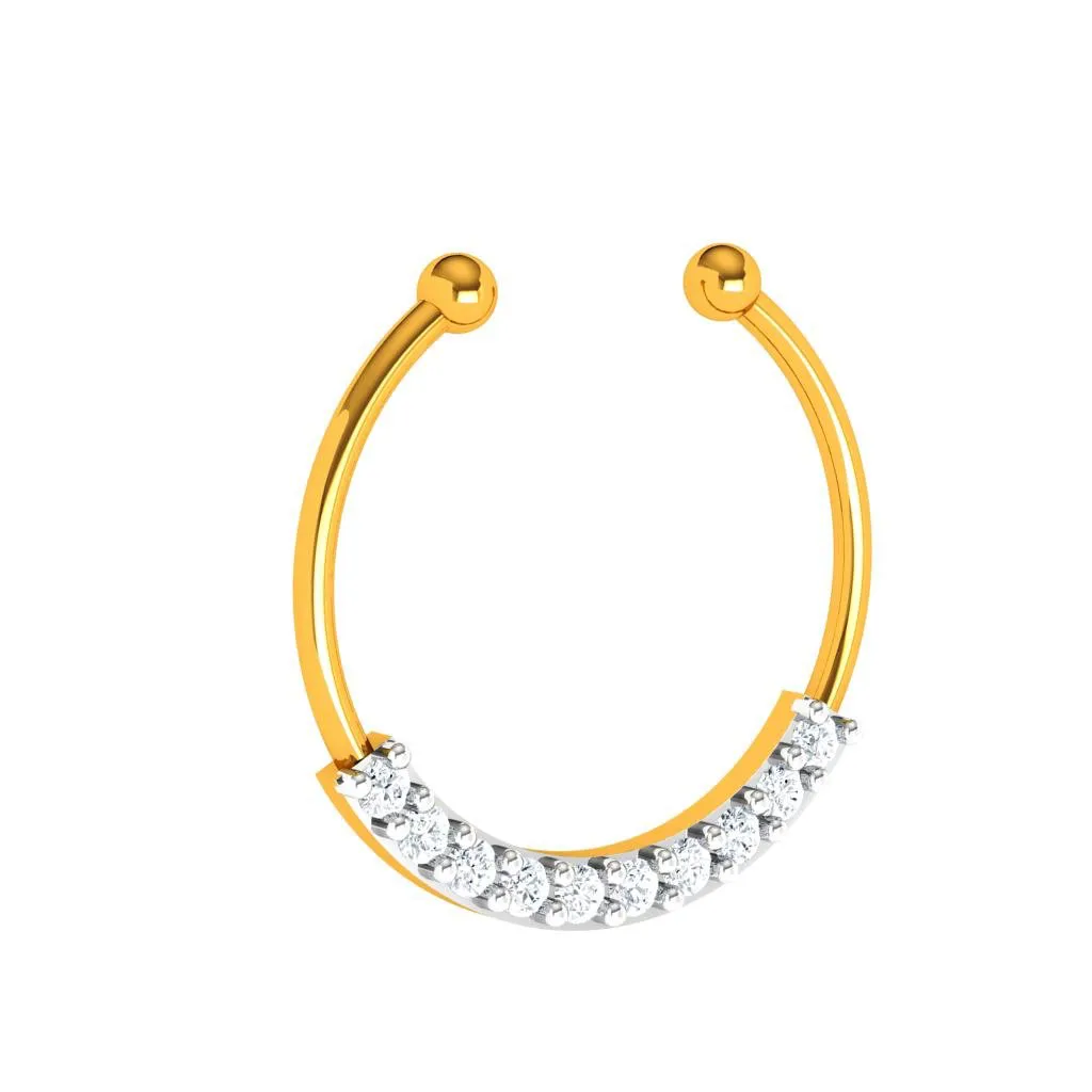 Classic Timeless Gold Diamond Nose Ring