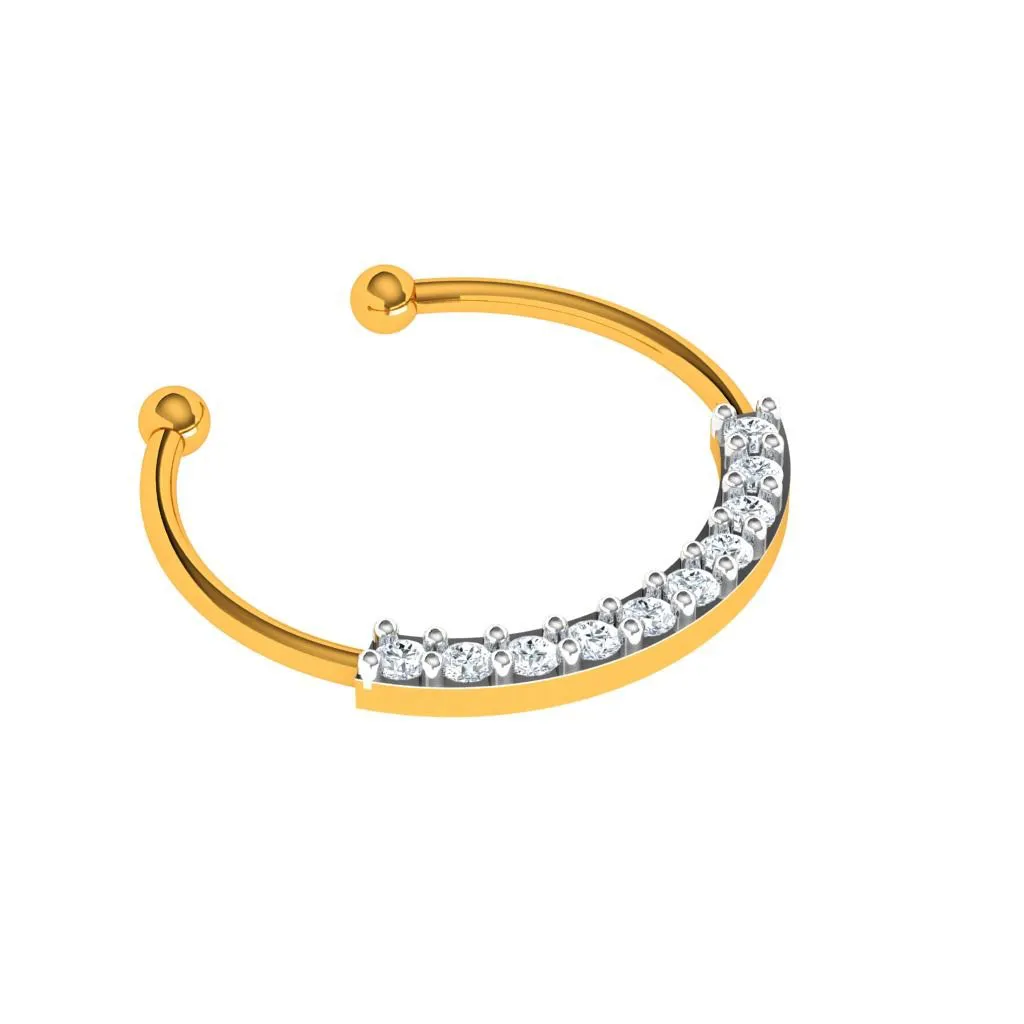 Classic Timeless Gold Diamond Nose Ring