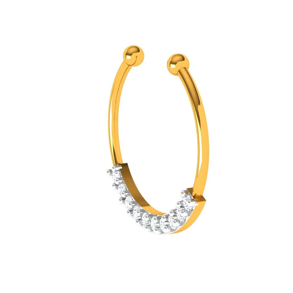 Classic Timeless Gold Diamond Nose Ring