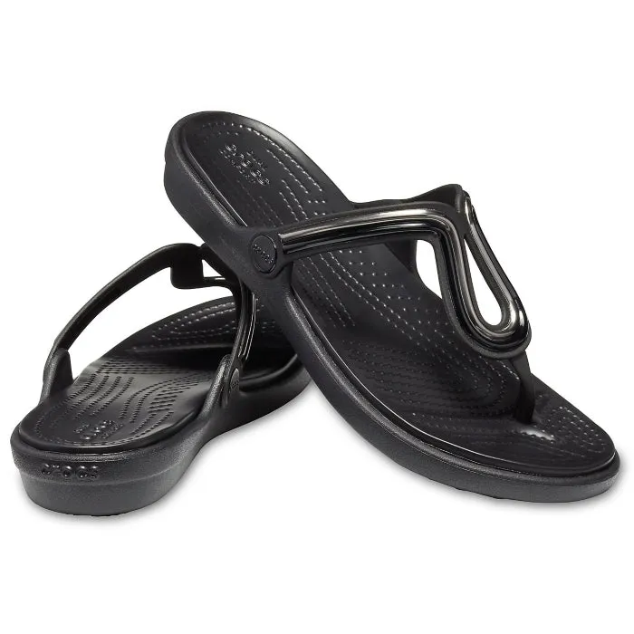 Crocs - Sanrah Metalblock Flat Flip Jandal Black