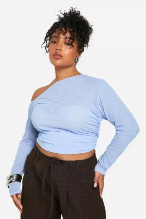 Curve Contour Ribbed Asymmetric Top