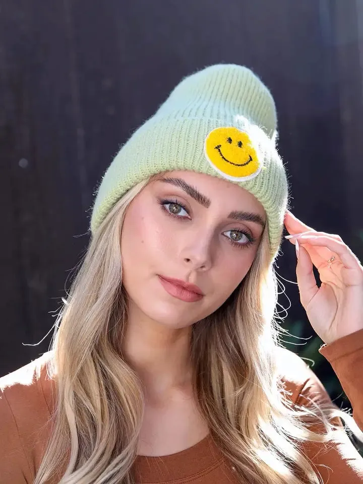 Cute Smiley Face Beanie -Fun & Warm Knitted Hat