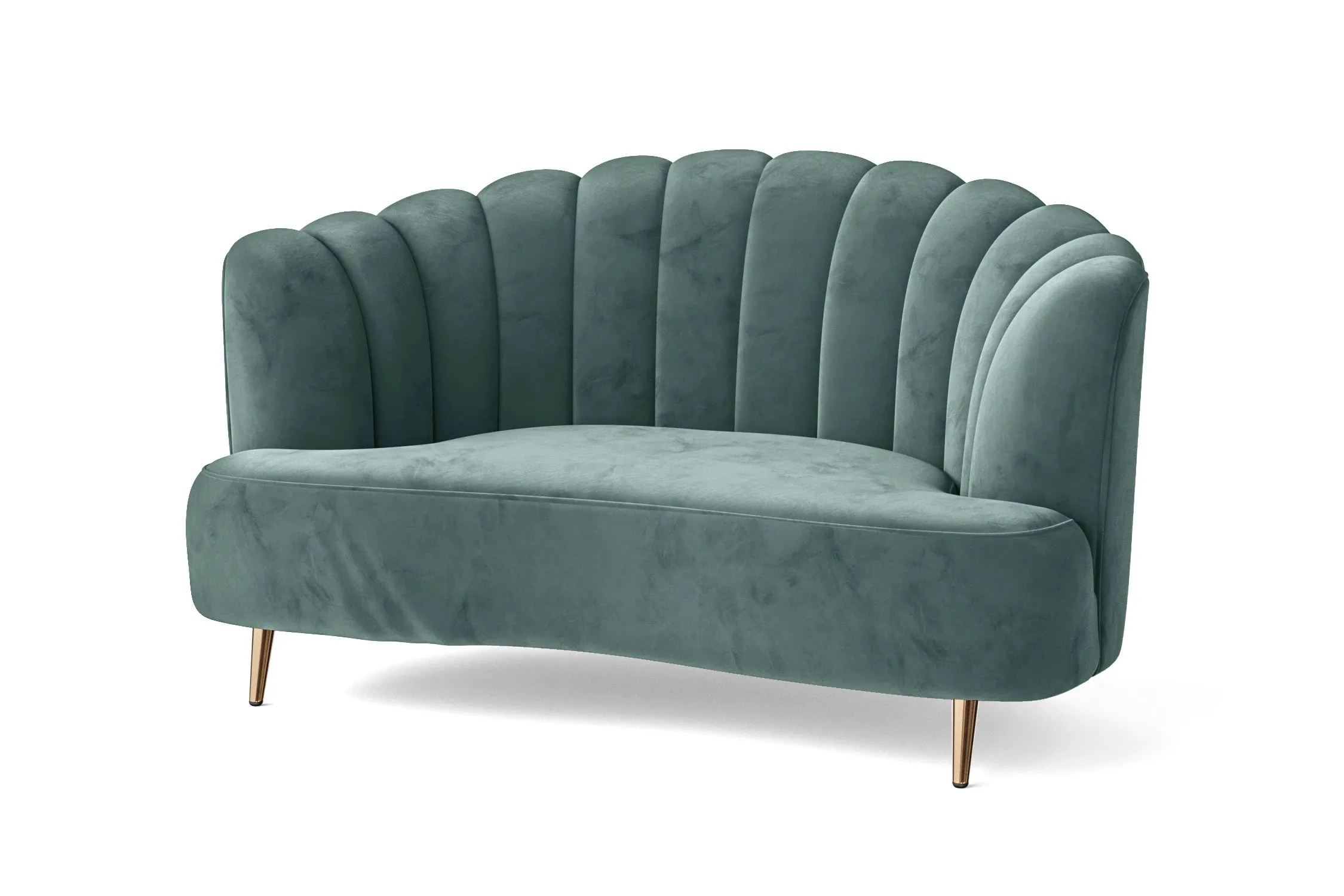 Elena 2 Seater Sofa Teal Velvet