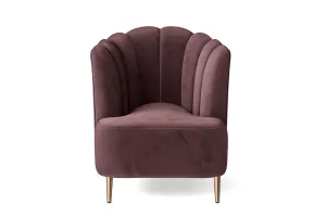 Elena Armchair Grape Velvet