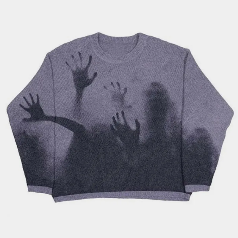 Fading Shadows | Haunted Graphic Knit Sweater