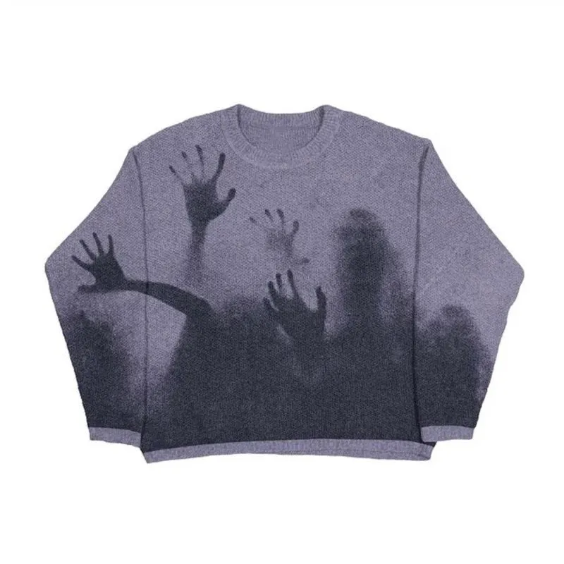 Fading Shadows | Haunted Graphic Knit Sweater