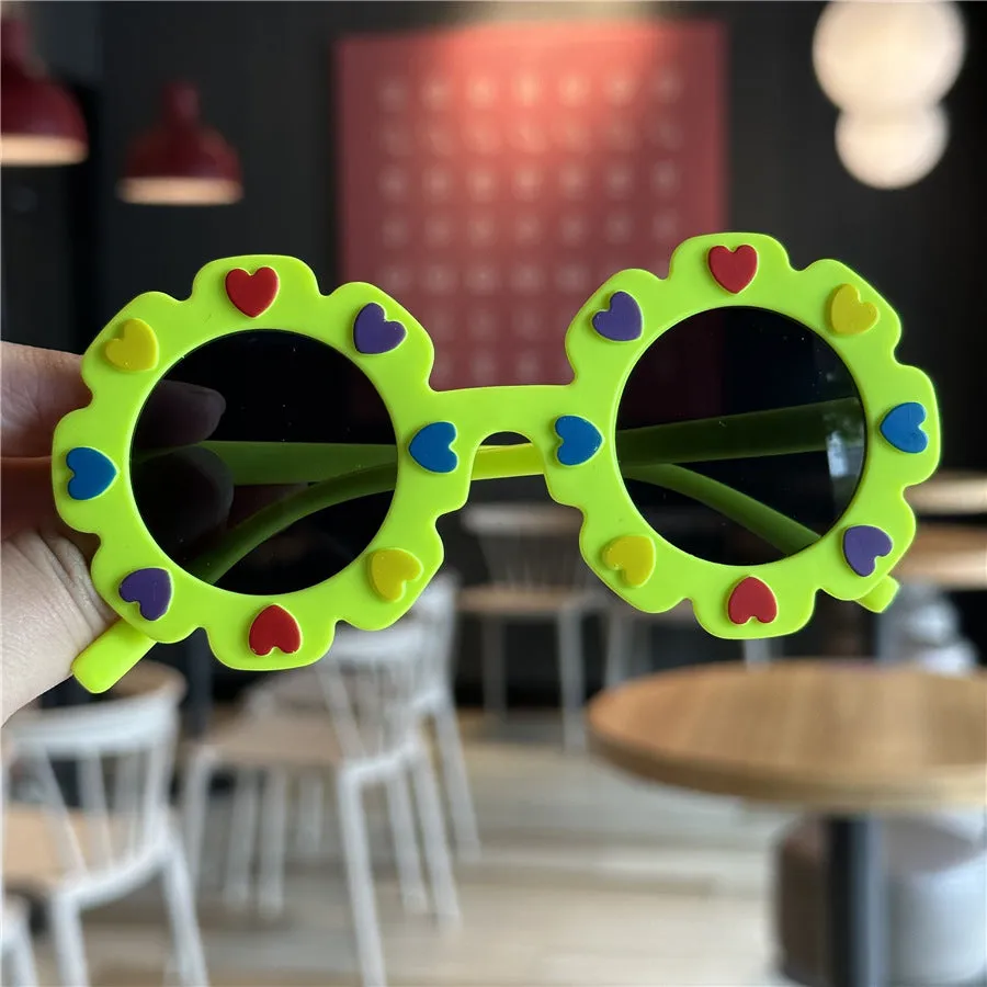 Flower Funny Toy Children's Sunglasses Baby Sunglasses Fashion Party Glasses Lace Love Children's Sunglasses