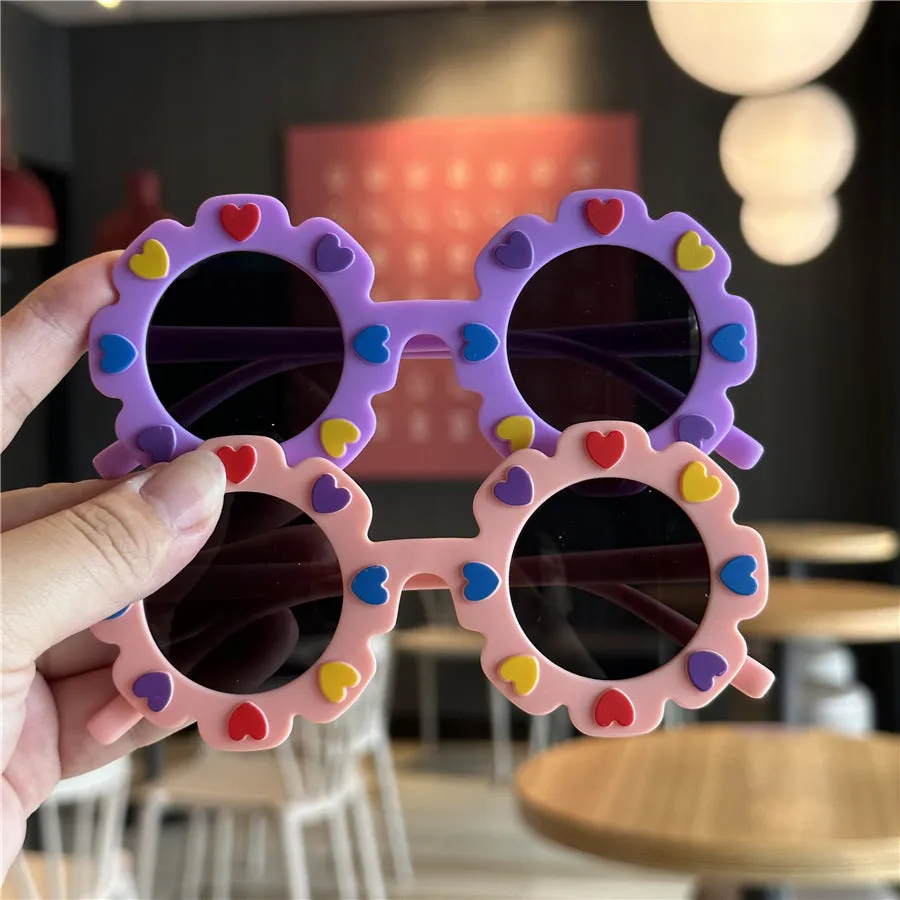 Flower Funny Toy Children's Sunglasses Baby Sunglasses Fashion Party Glasses Lace Love Children's Sunglasses