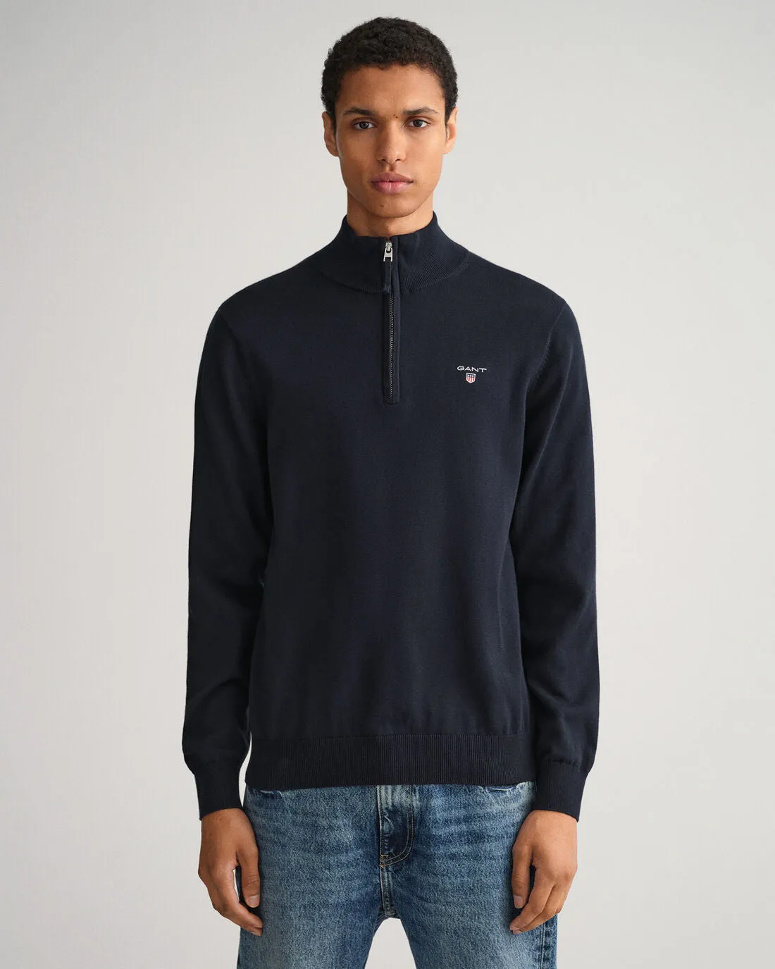 GANT - 3XL Classic Cotton Half Zip, Evening Blue