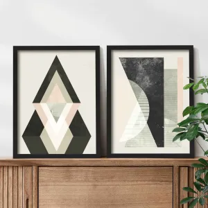 Geometric Abstract Wall Art Set