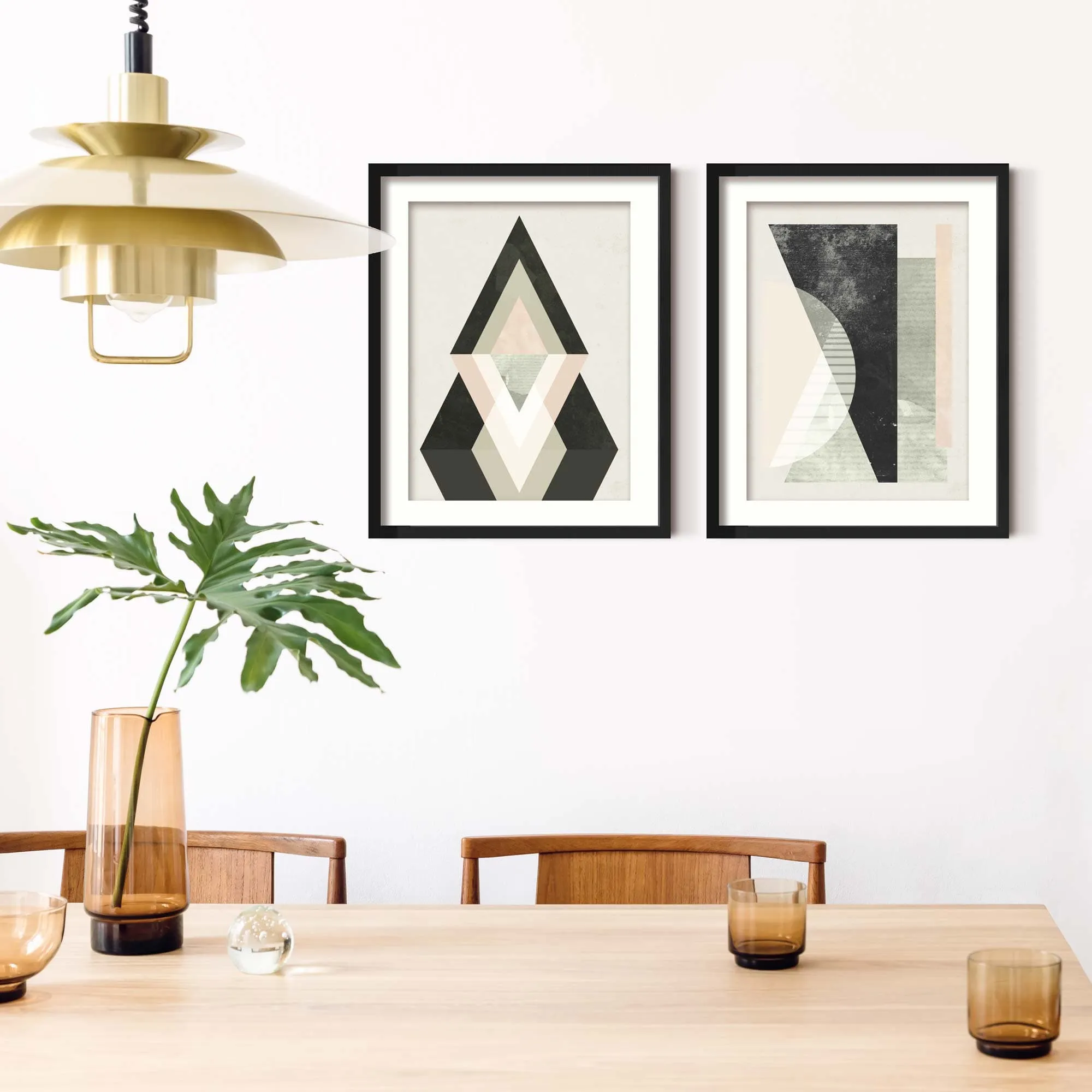 Geometric Abstract Wall Art Set