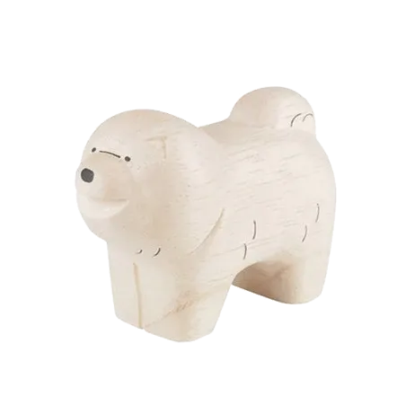 Handmade Tiny Wooden Animals - Chow Chow Dog