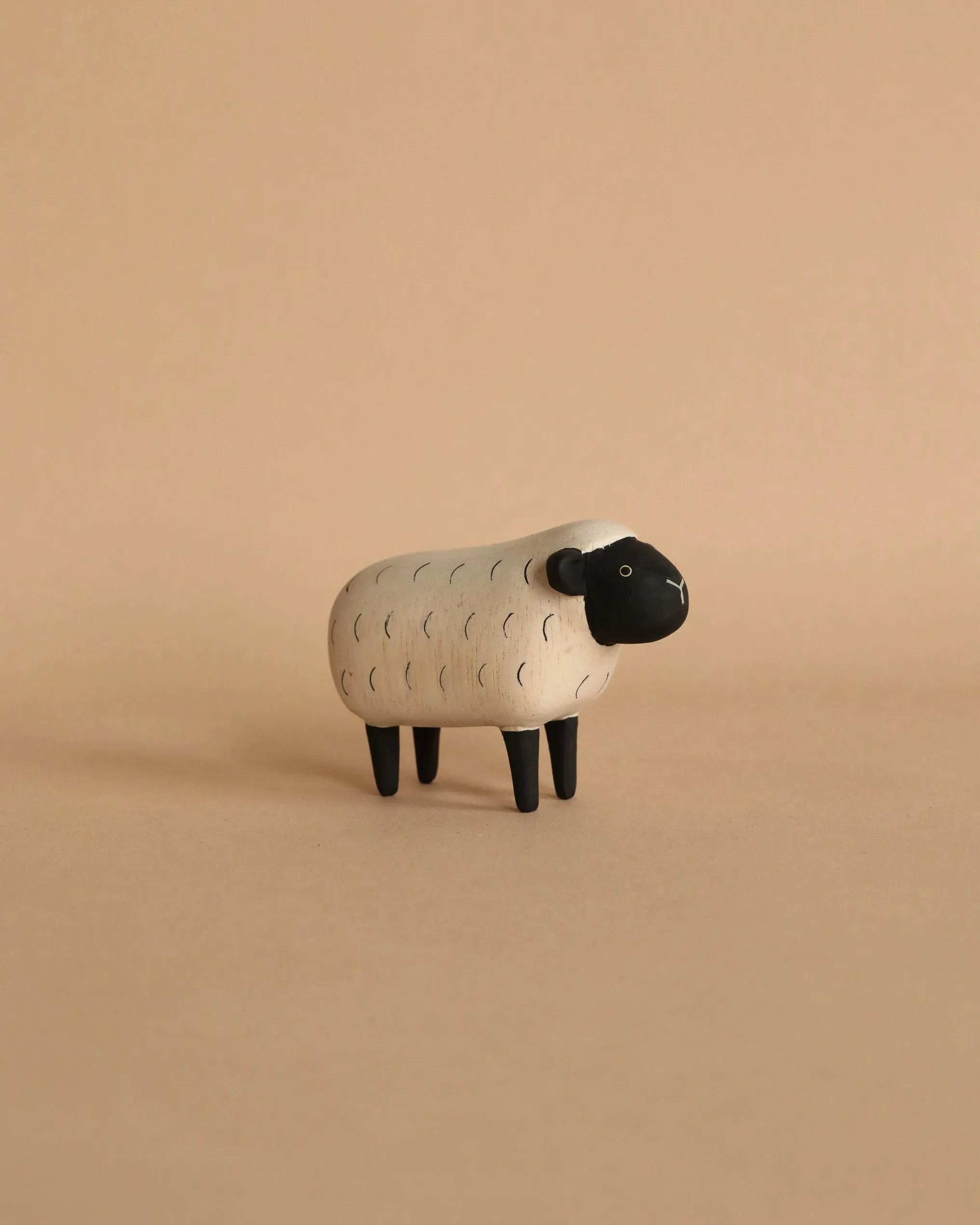 Handmade Tiny Wooden Farm Animals - Sheep