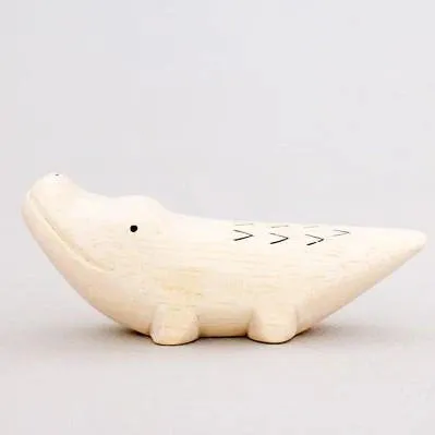 Handmade Tiny Wooden Safari Animals - Alligator